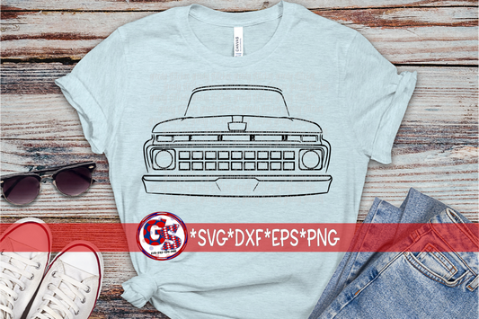 1965 Ford F100 Truck Front End SVG DXF EPS PNG