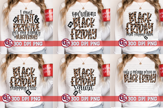 Black Friday PNG Bundle for Sublimation