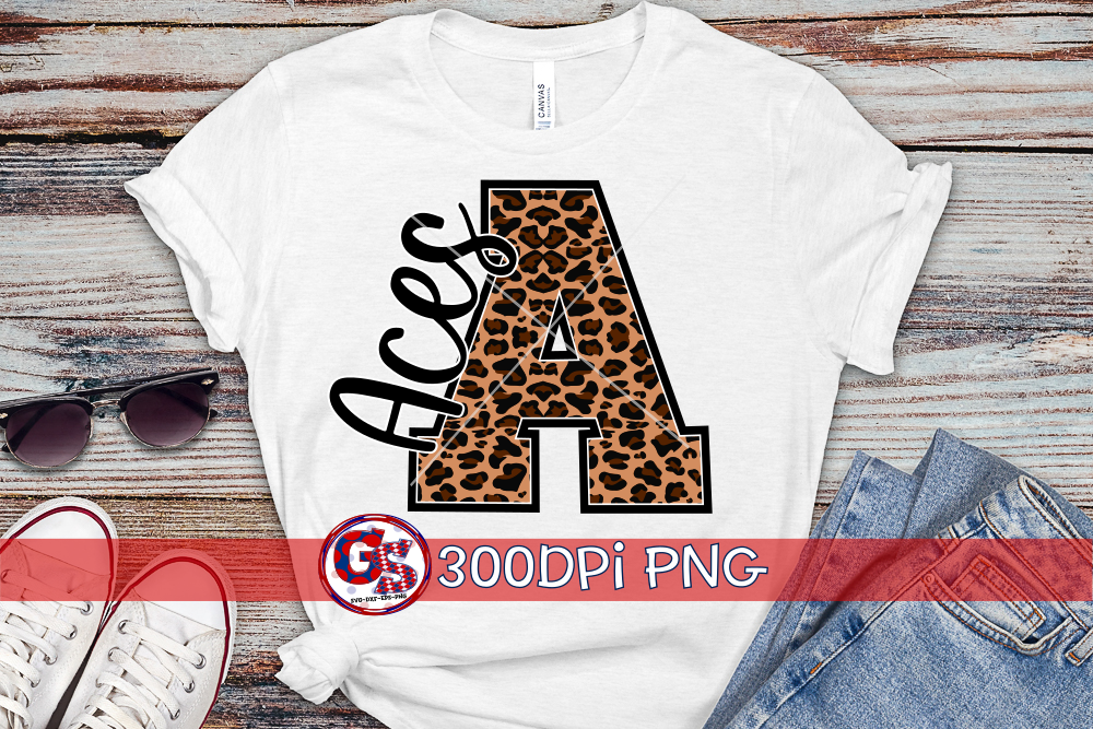 Leopard Aces A PNG for Sublimation