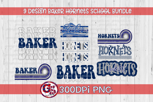 Baker Hornets PNG Bundle for Sublimation