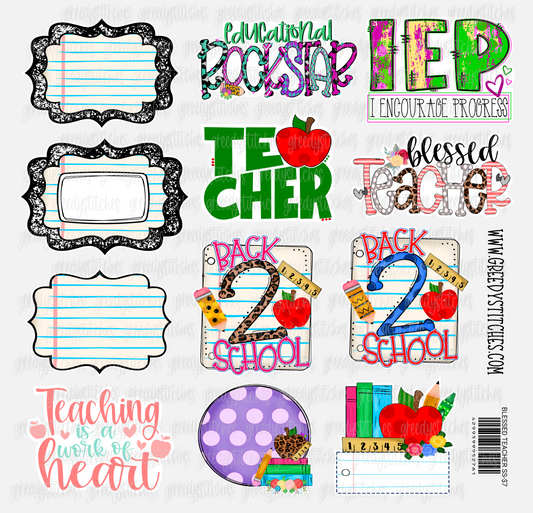 Blessed Teacher Sticker Sheet