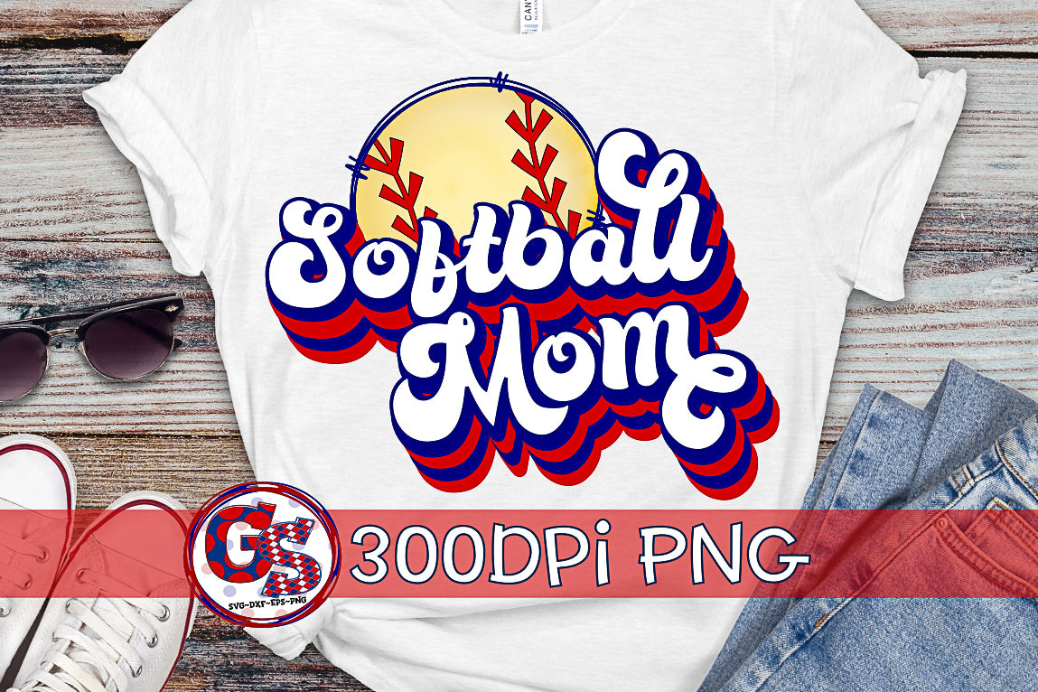 Baseball Mama Svg Retro Baseball Mama Png Softball Mom Svg Png