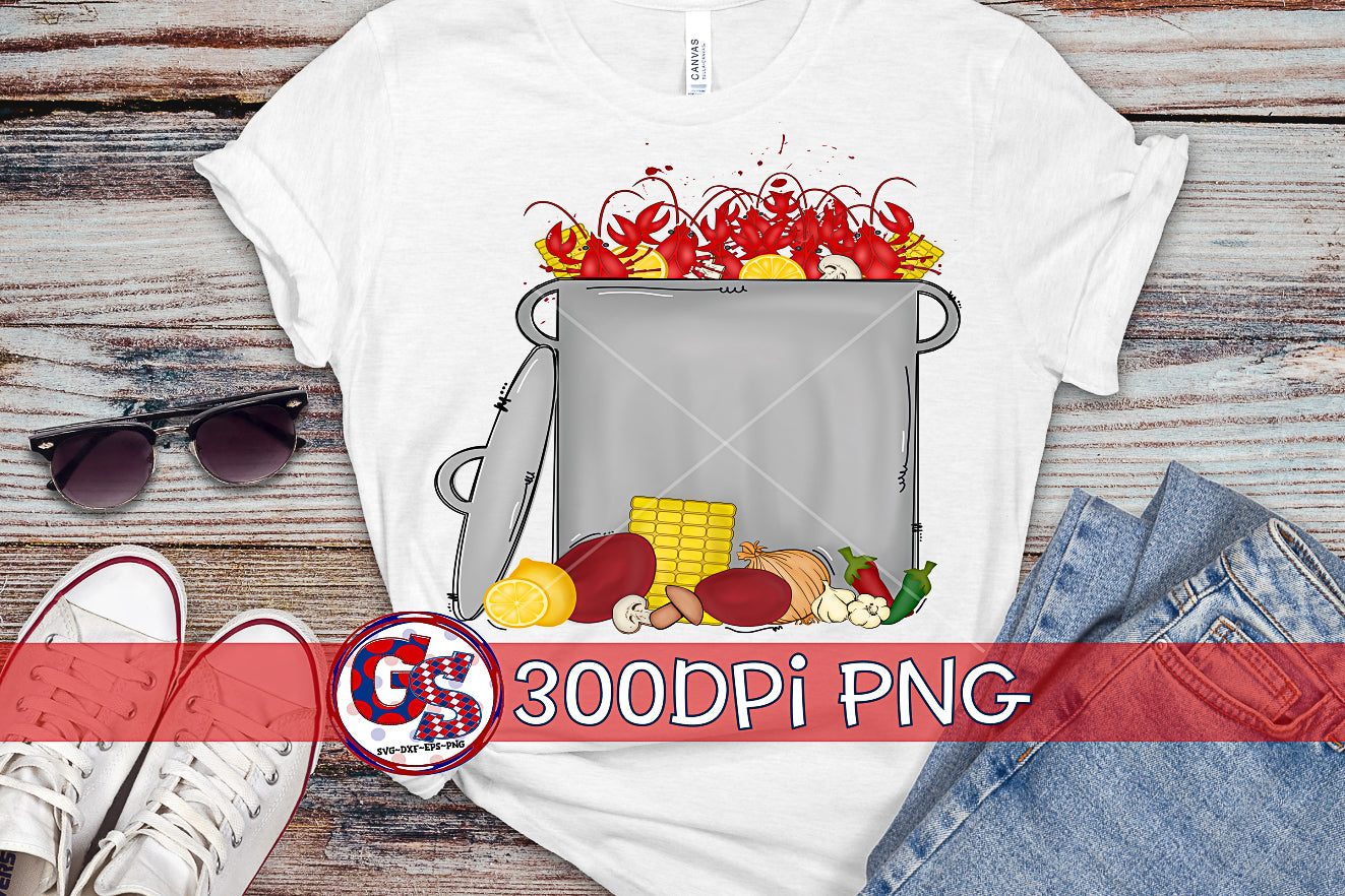 Crawfish Pot PNG for Sublimation