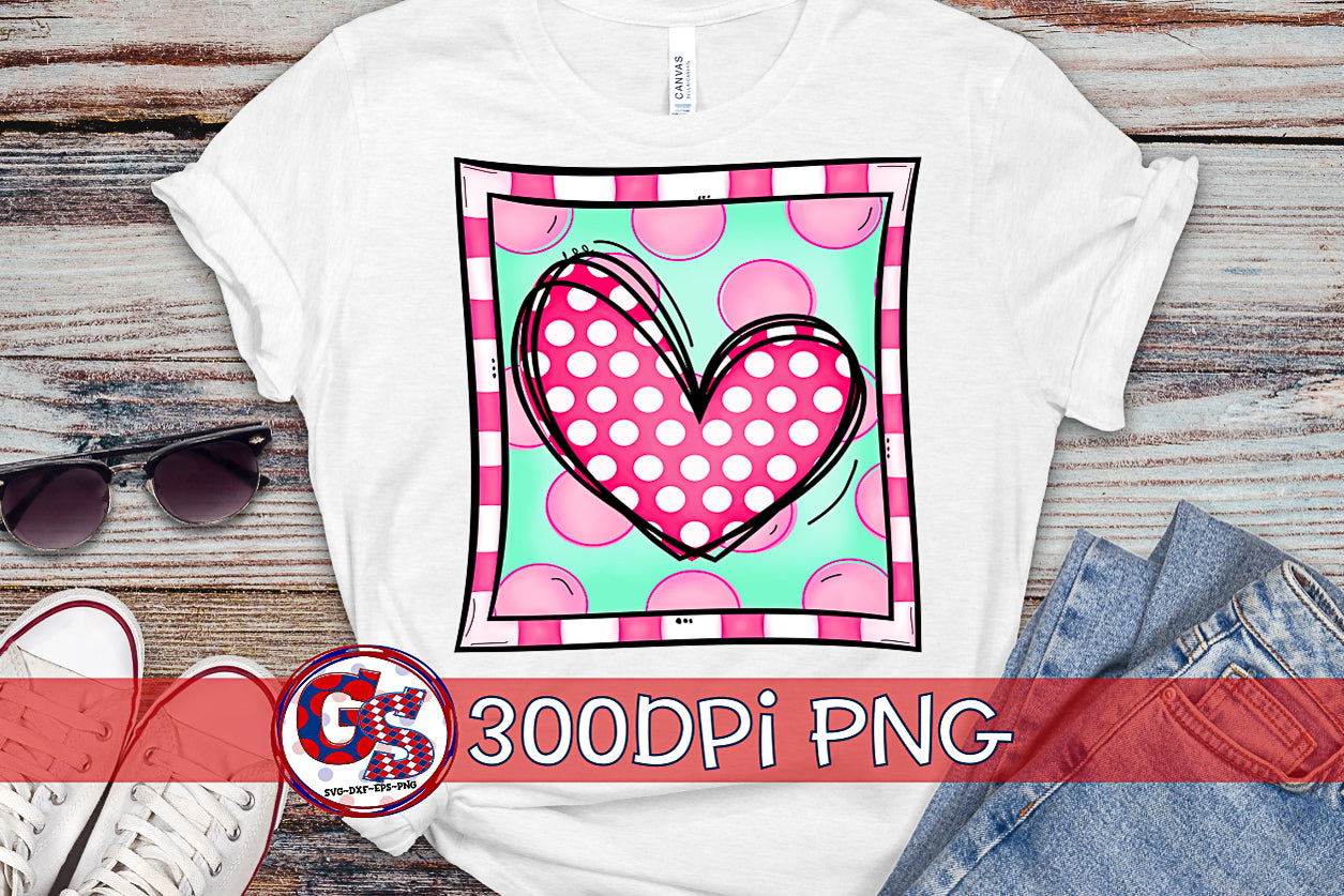 Valentine's Day Heart PNG for Sublimation