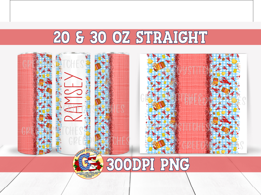 Crawfish Tumbler Wraps PNG for Sublimation