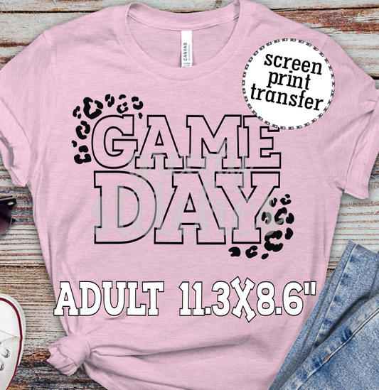 Game Day Varsity ADULT Screen Print Transfer