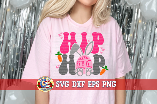 Hip Hop Retro Easter Bunny SVG DXF EPS PNG