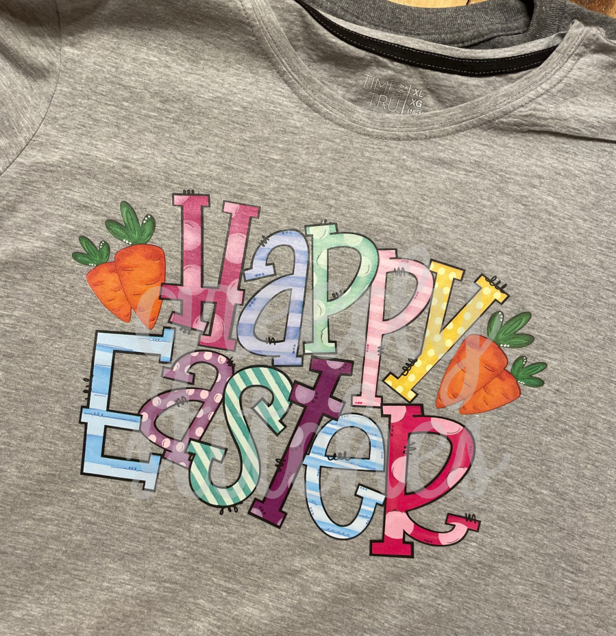 Happy Easter ADULT Screen Print Transfer