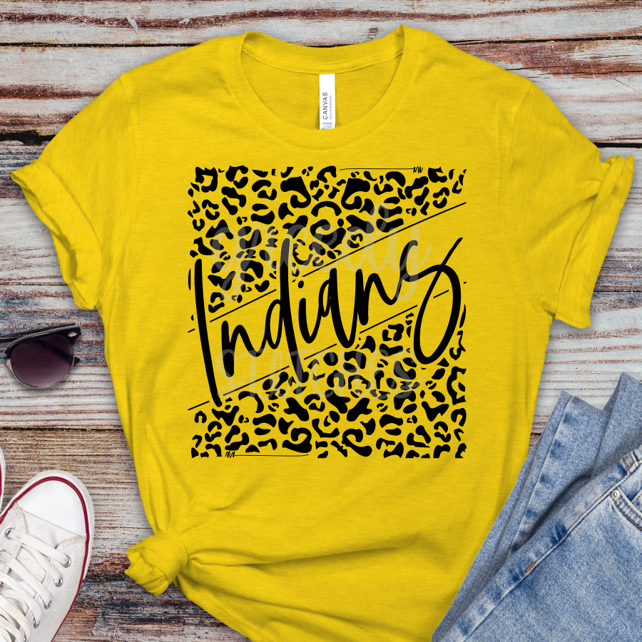 Indians Leopard ADULT Screen Print Transfer