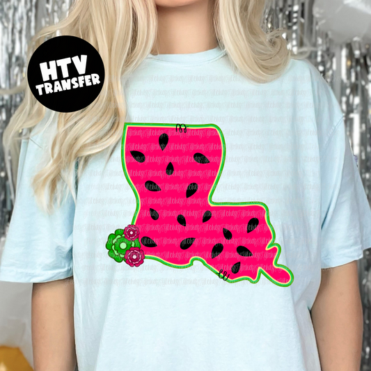 Watermelon Louisiana HTV Transfer