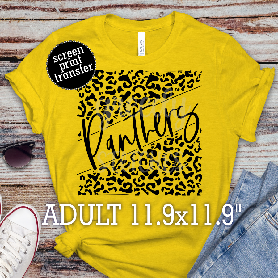 Panthers Leopard ADULT Screen Print Transfer
