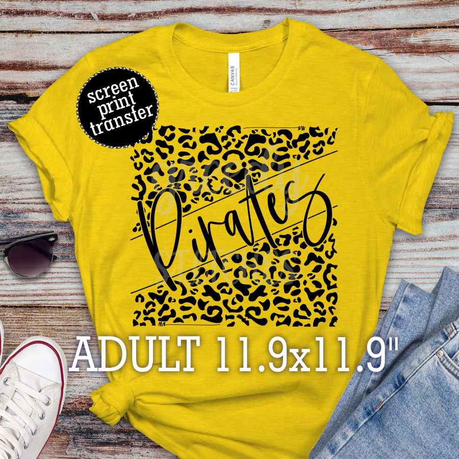 Pirates Leopard ADULT Screen Print Transfer