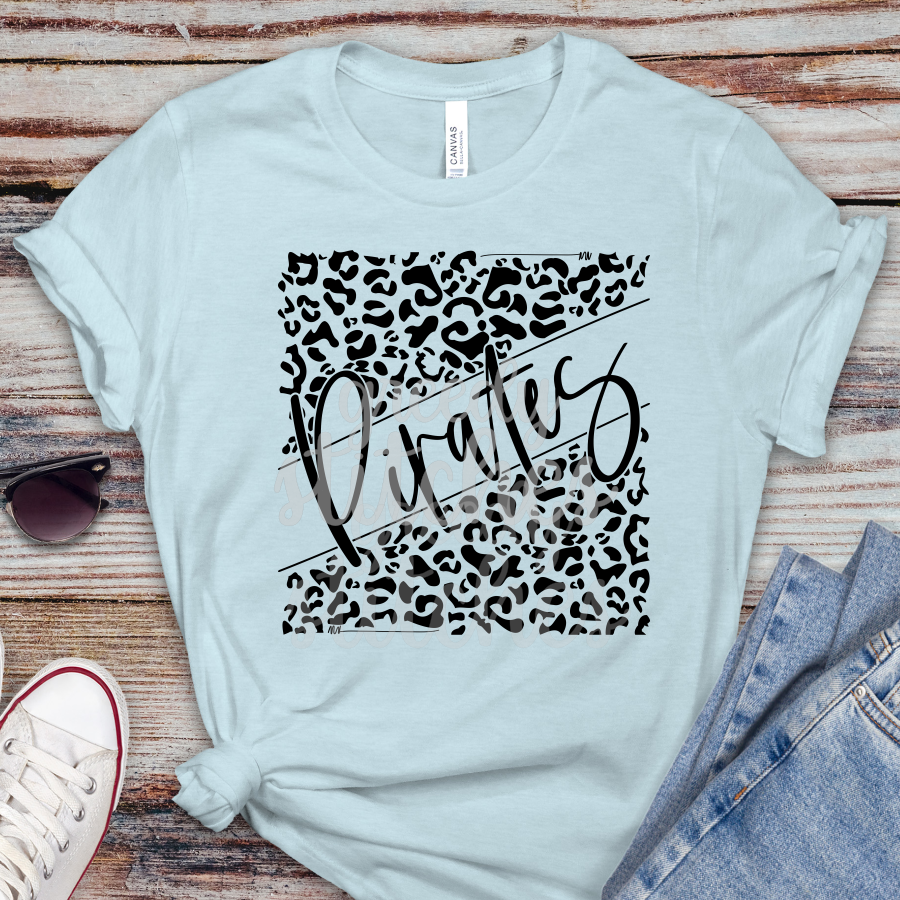 Pirates Leopard YOUTH Screen Print Transfer
