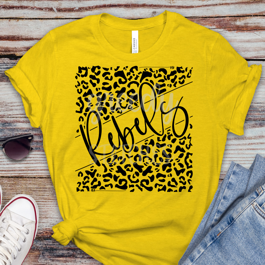 Rebels Leopard ADULT Screen Print Transfer