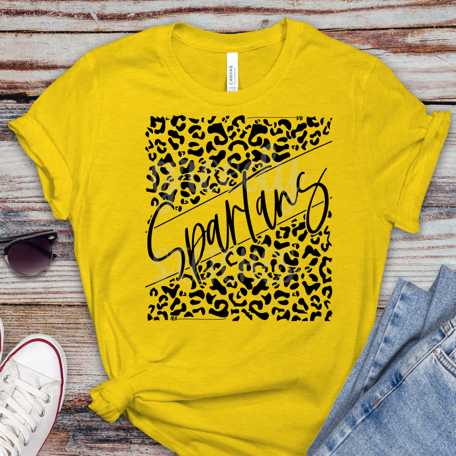 Spartans Leopard ADULT Screen Print Transfer