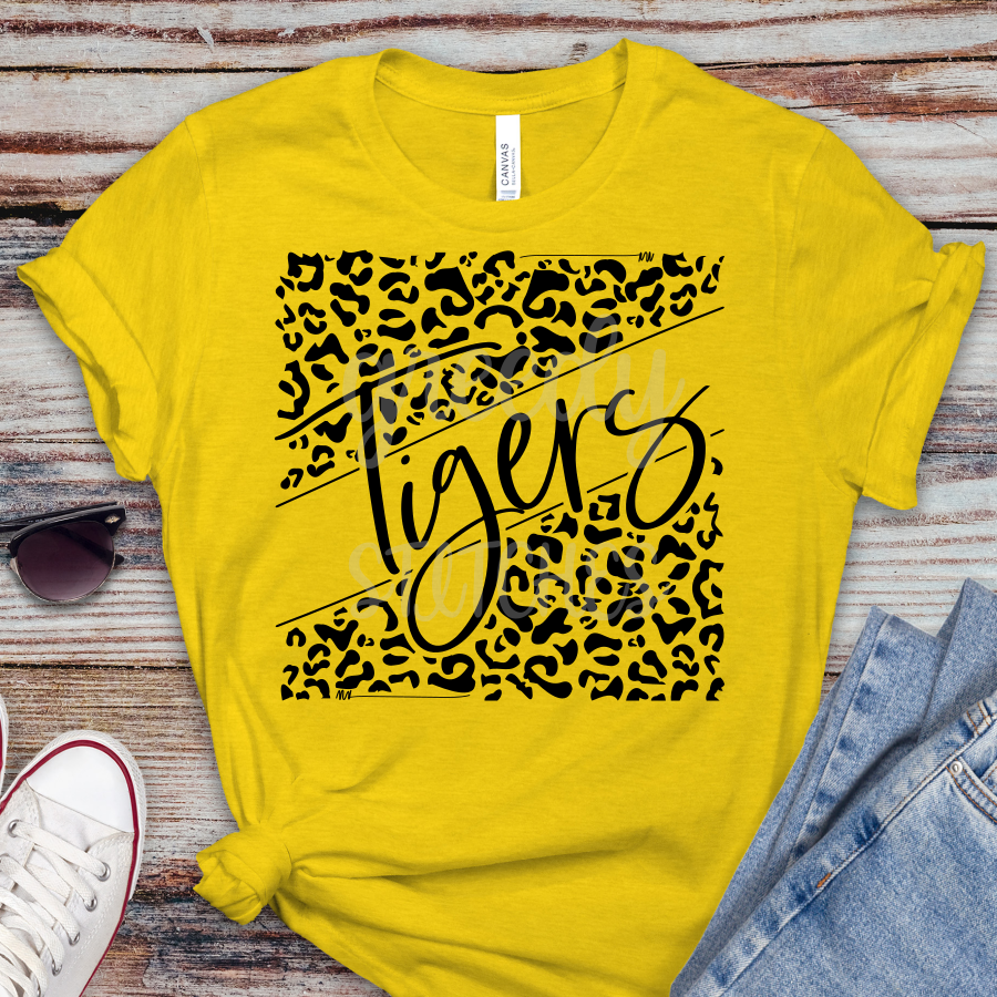 Tigers Leopard ADULT Screen Print Transfer