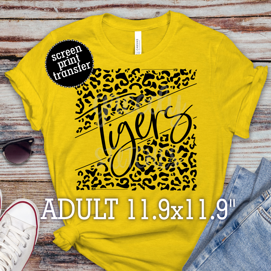 Tigers Leopard ADULT Screen Print Transfer