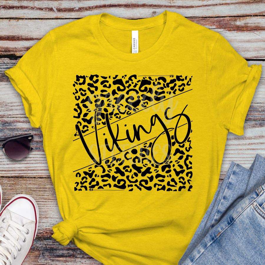 Vikings Leopard ADULT Screen Print Transfer