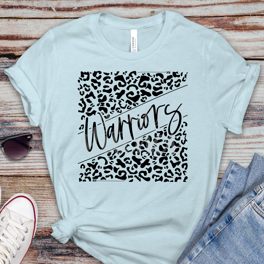 Warriors Leopard YOUTH Screen Print Transfer