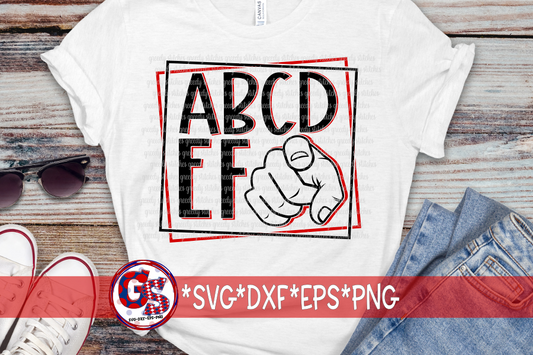 ABCDEF You SVG DXF EPS PNG