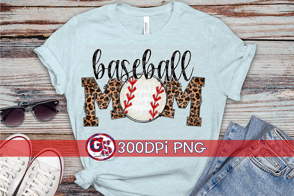 Baseball Mom PNG for Sublimation