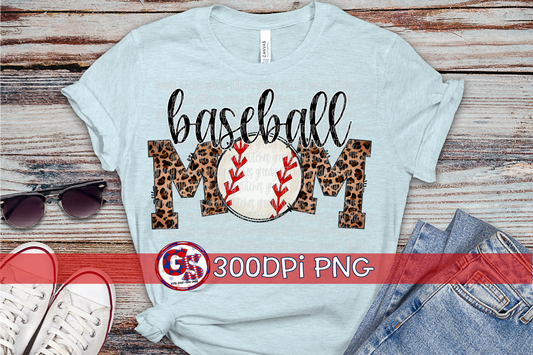 Baseball Mom PNG for Sublimation