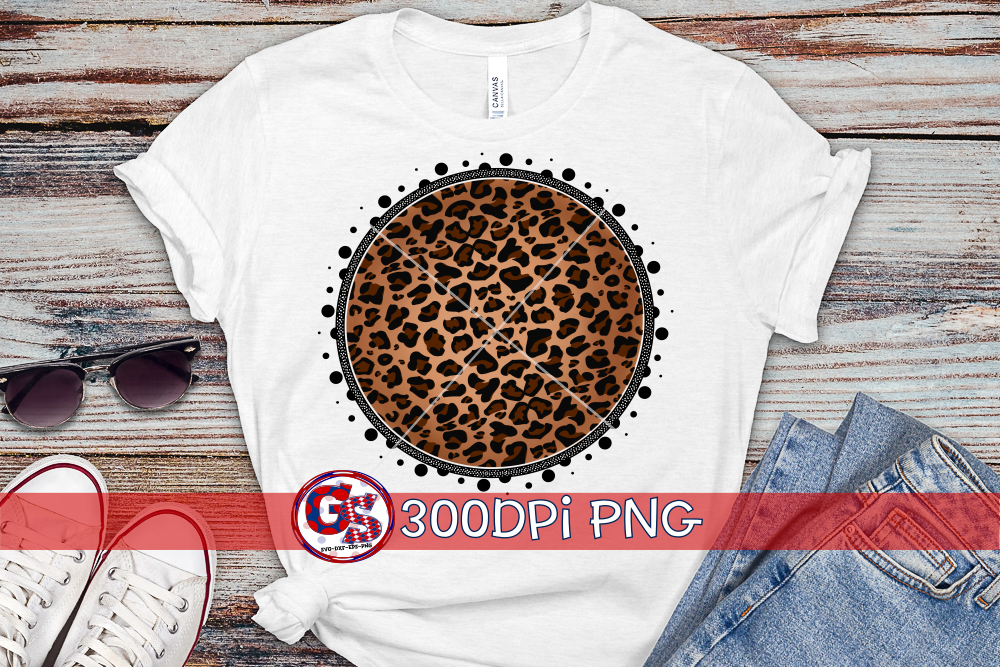 Scatter Black Medallion PNG for Sublimation