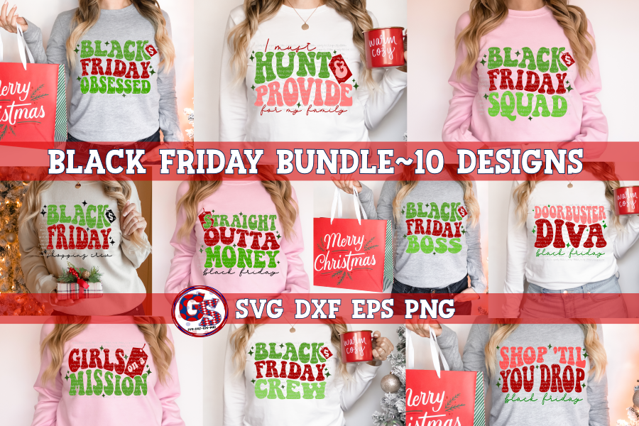 Black Friday Bundle SVG DXF EPS PNG