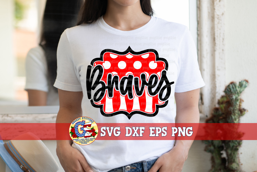 Braves Frame SVG DXF EPS PNG