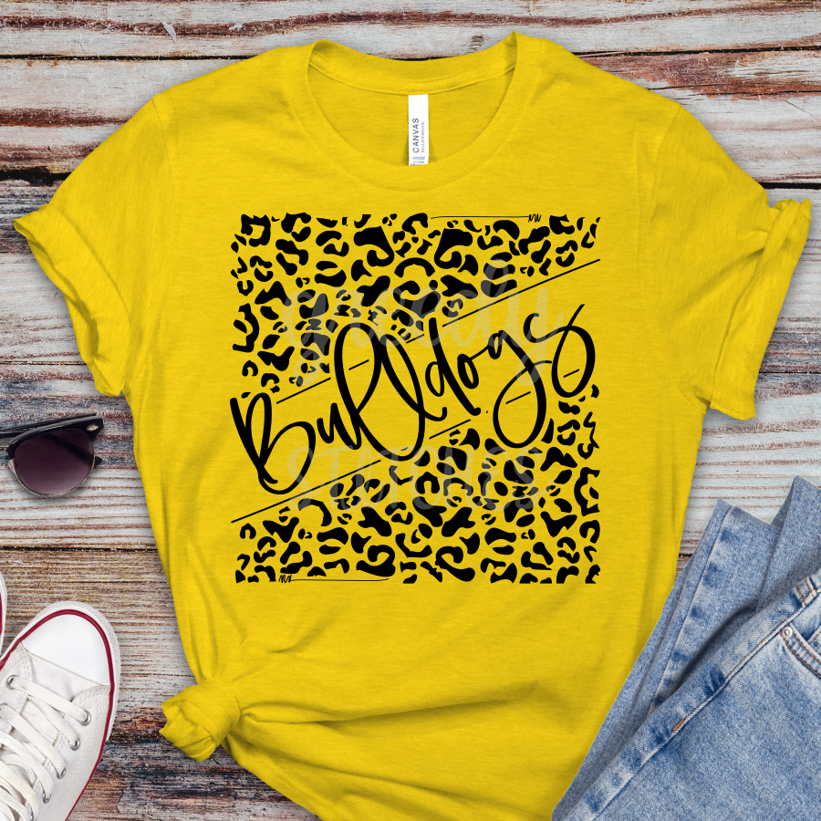 Bulldogs Leopard ADULT Screen Print Transfer