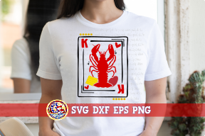 Crawfish Playing Card SVG DXF EPS PNG