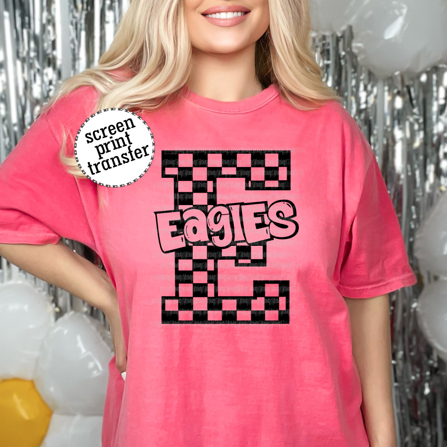 Eagles Checker ADULT Screen Print Transfer