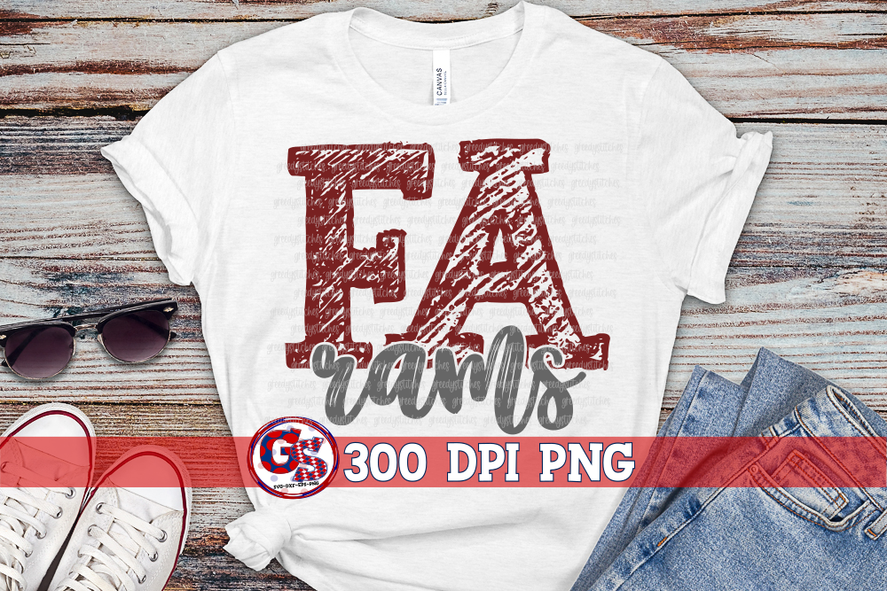 Faith Academy Rams PNG for Sublimation