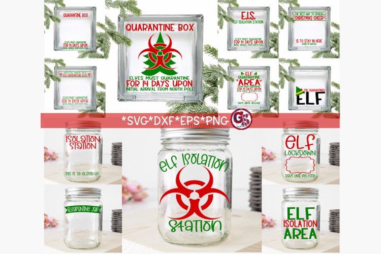 Santa Tray, Christmas Countdown, Elf Quarantine Bundle SVG DXF EPS PNG