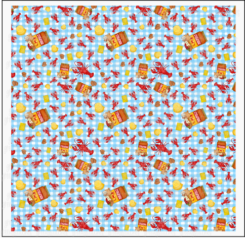 Crawfish Boil & Gingham Matte Adhesive Vinyl