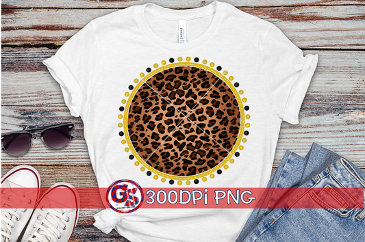 Gold and Black Medallion PNG for Sublimation