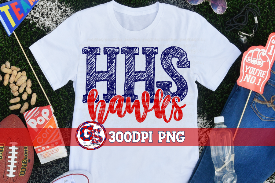Hancock High School Hawks PNG for Sublimation
