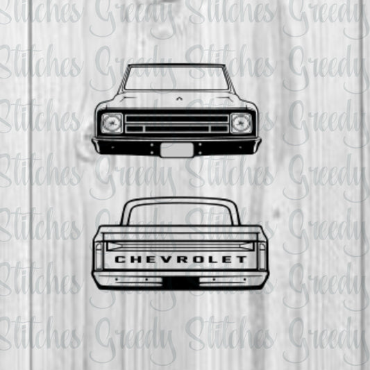 Chevrolet C10 SVG, DXF, EPS, PnG. Chevy Truck SvG | C10 DxF | Chevy C10 DxF | Classic C10 SvG | c10 SvG | Instant Download Cut Files.