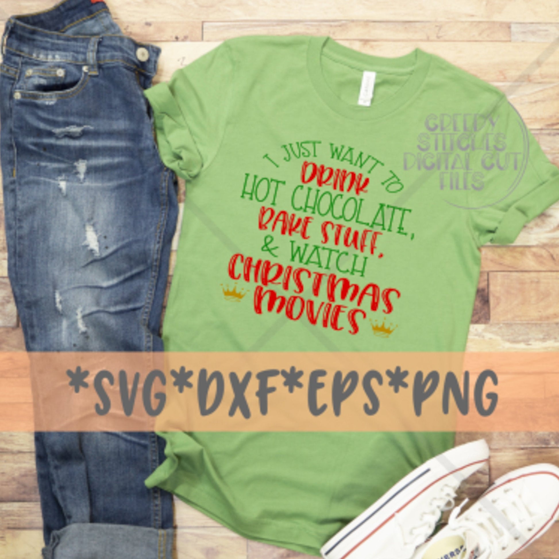 Christmas SvG | I Just Want To Drink Hot Chocolate svg, dxf, eps, png. Christmas SVG | Christmas DxF | Santa SvG | Instant Download Cut File