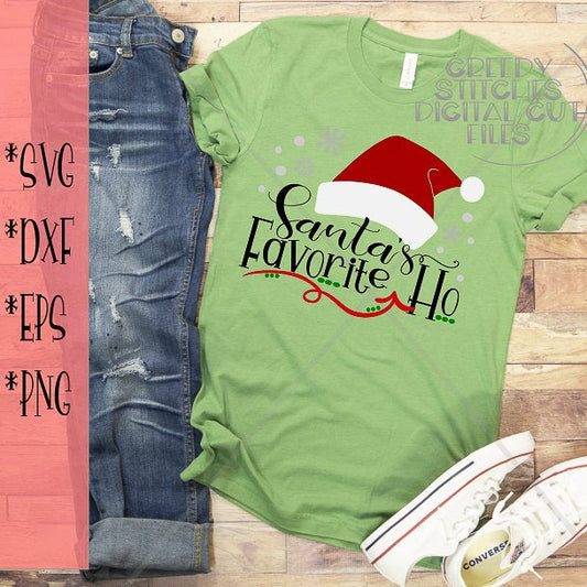 Santa's Favorite Ho svg, dxf, eps, png. Christmas SvG | Instant Download Cut Files. Christmas DxF | Santa Claus SvG | Santa SvG | Santa DxF