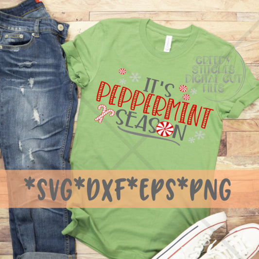 It's Peppermint Season svg dxf eps png.  Santa SvG | Peppermint SvG | Peppermint Season SvG | Christmas SvG | Instant Download Cut File