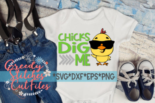 Easter SvG | Chicks Dig Me svg, dxf, eps, png.  Easter SvG | Chicks Dig Me SvG | Easter DxF | Easter SvG | Instant Download Cut Files.
