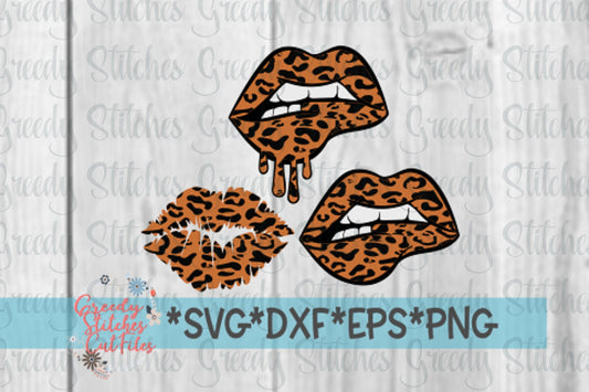 Leopard Print Lips SvG | Leopard Lips Set of 3 svg dxf eps png. Lips SVG | Leopard Print SVG | Leopard Lips SvG | Instant Download Cut File