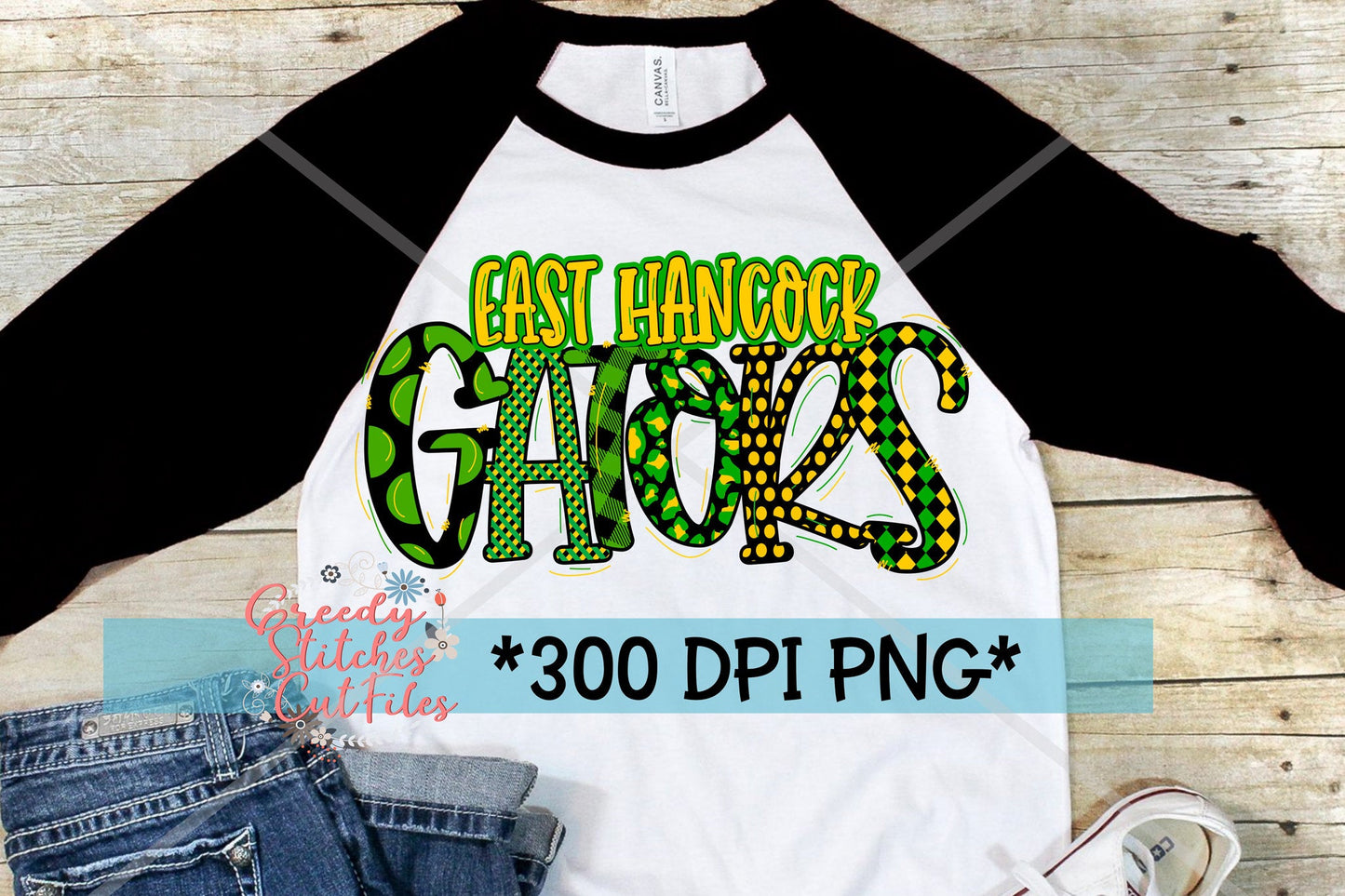 East Hancock Gators Word Art PNG for Sublimation