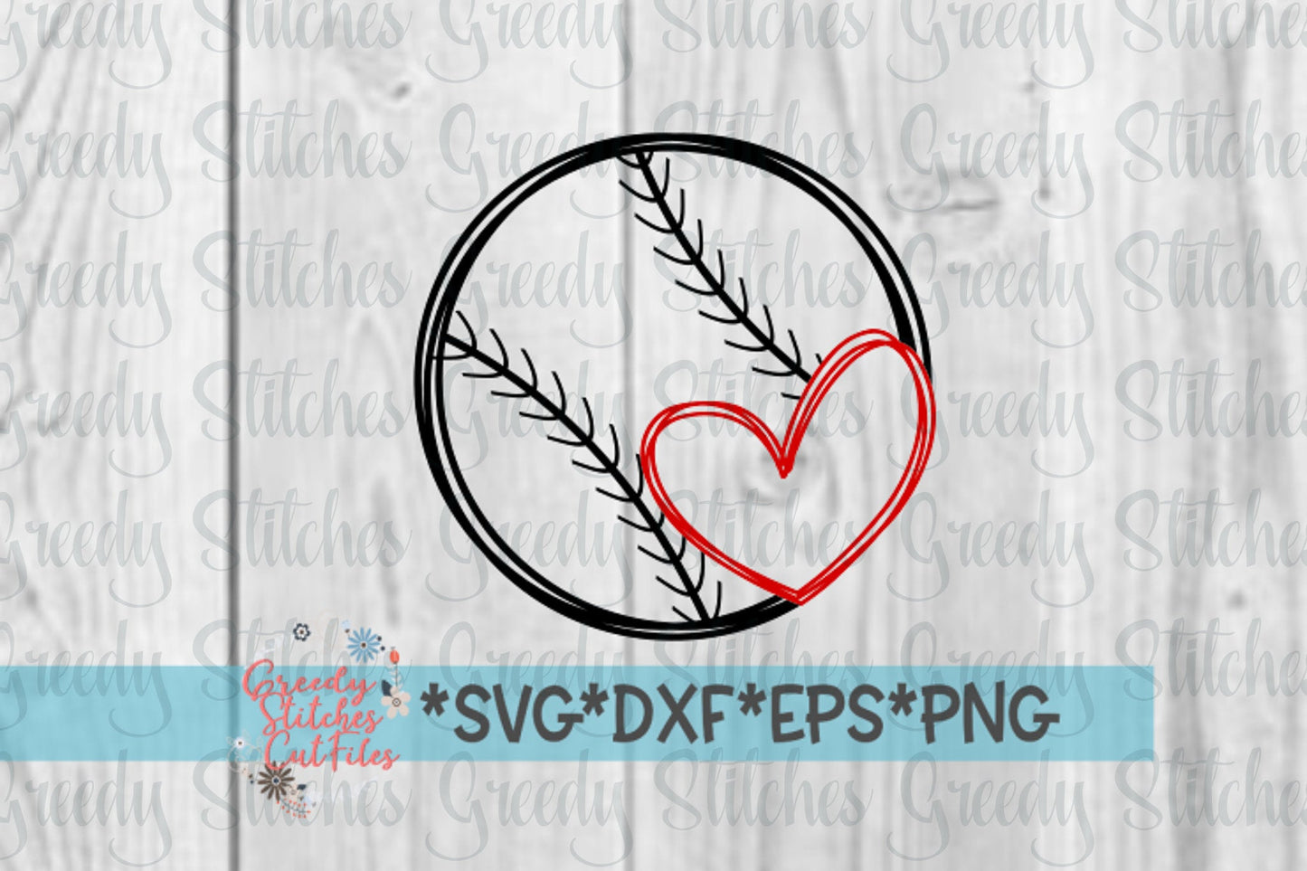 Baseball Heart svg eps dxf png | Baseball DxF | Baseball SvG | I Love Baseball SvG | Baseball Heart SvG | Baseball Instant Download Cut File