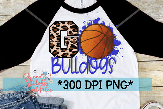 Go Bulldogs Basketball PNG for Sublimation