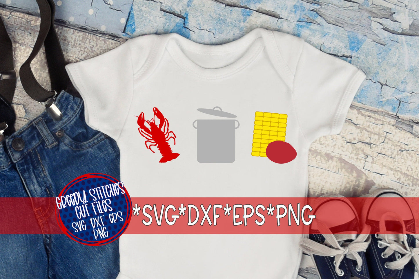 Crawfish Boil Set svg, dxf, eps, png, and wmf. Crawfish SVG, Crawfish Boil SVG, Corn and Potatoes SVG, Instant Download Cut File.