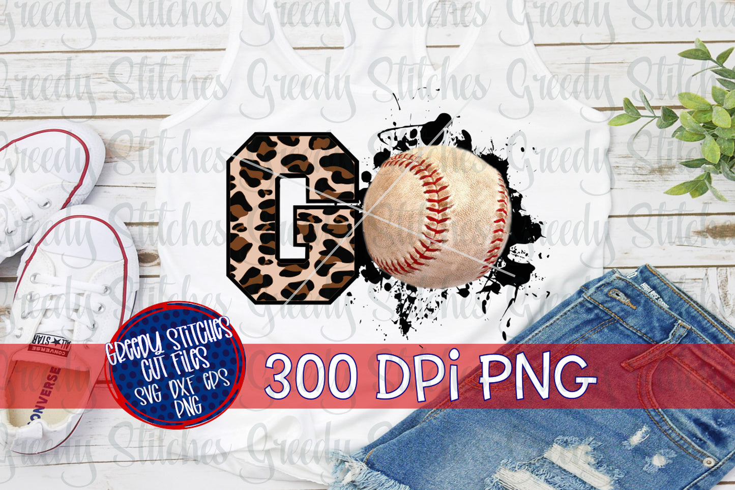 Go Baseball PNG Sublimation