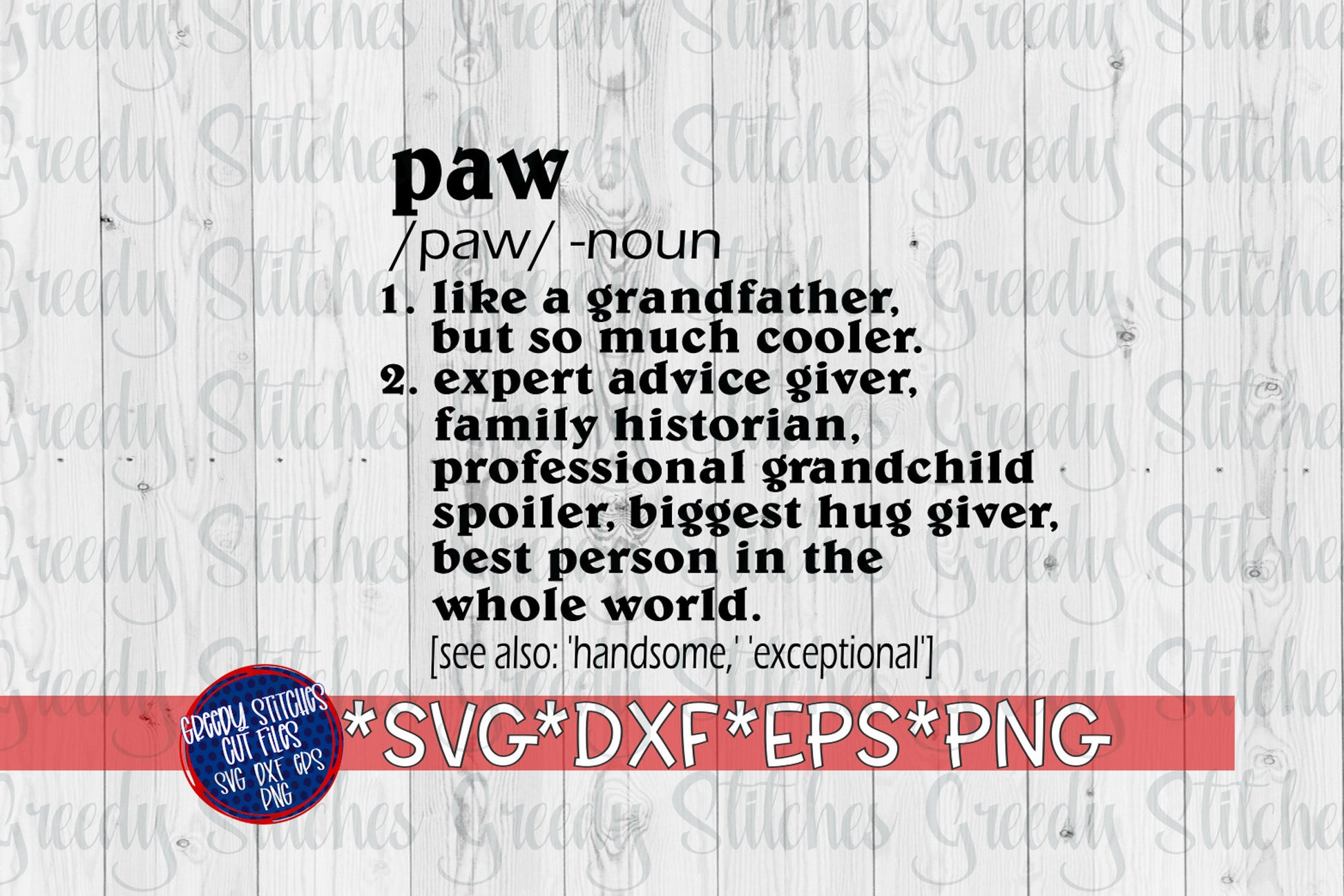 Father's Day | Paw SvG | Paw Definition svg, dxf, eps, png. Father's Day SVG | Paw SVG | Grandfather SvG | Instant Download Cut File