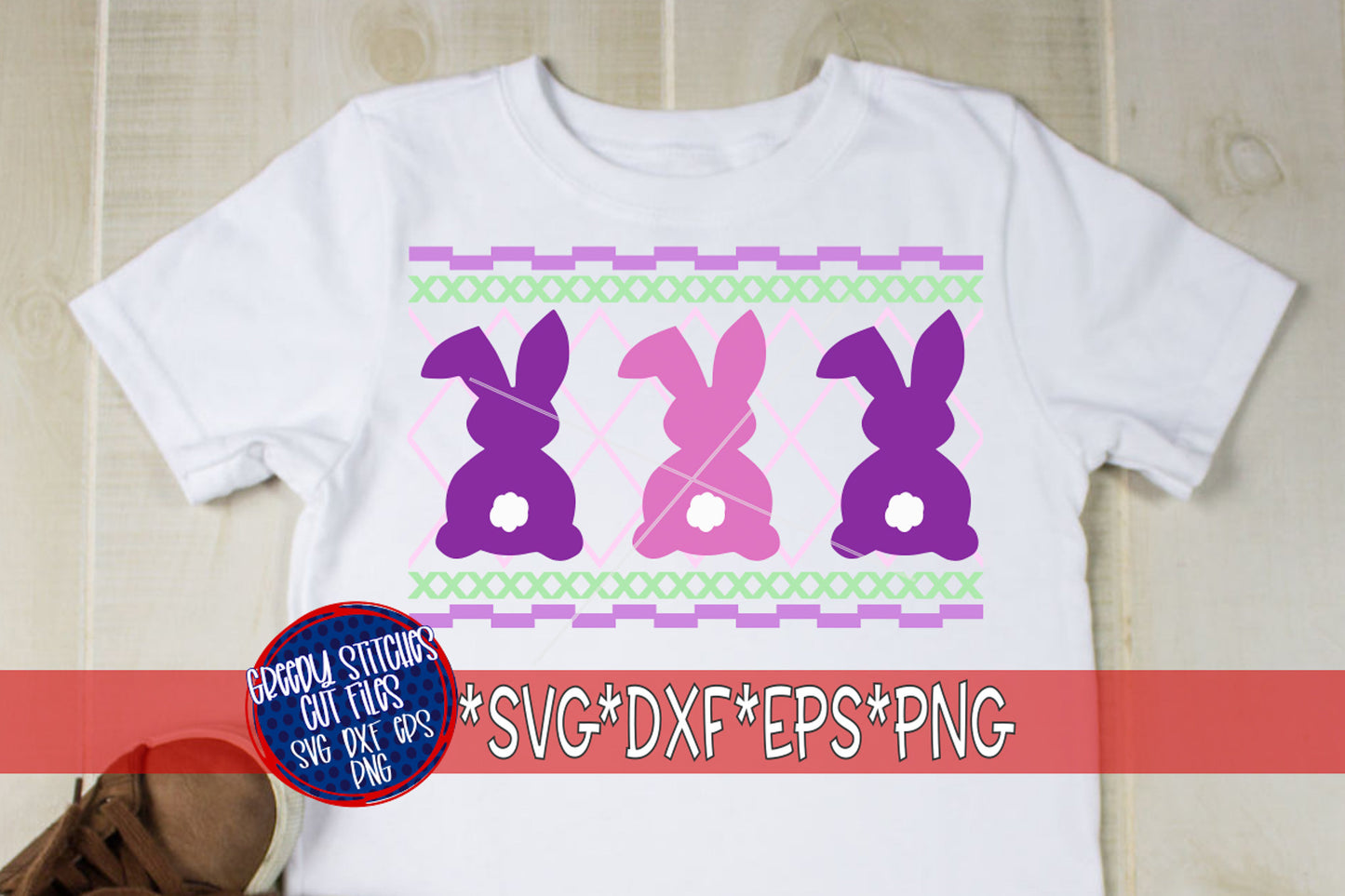 Easter SvG | Faux Smocked Bunny Trio svg, dxf, eps, png. Easter SvG | Easter Bunny SvG | Smocked Easter SvG | Instant Download Cut File
